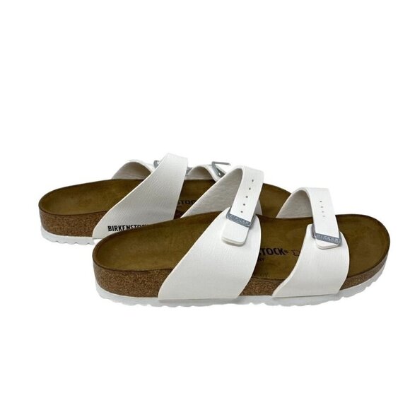 Birkenstock Sydney Birko-Flor Sandal White Sz 41/ Men\'s 8.0